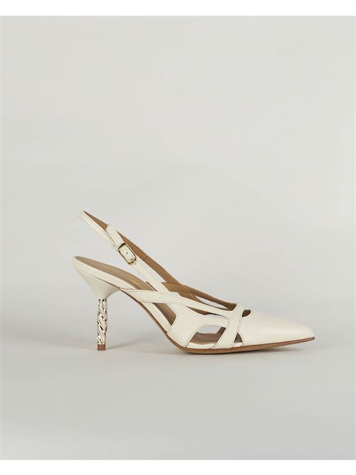 Leather pump with gold heel Wo Milano WO MILANO |  | 6432